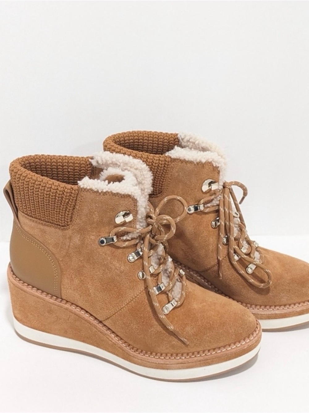 NWT Kate Spade Willow Suede Wedge Boots